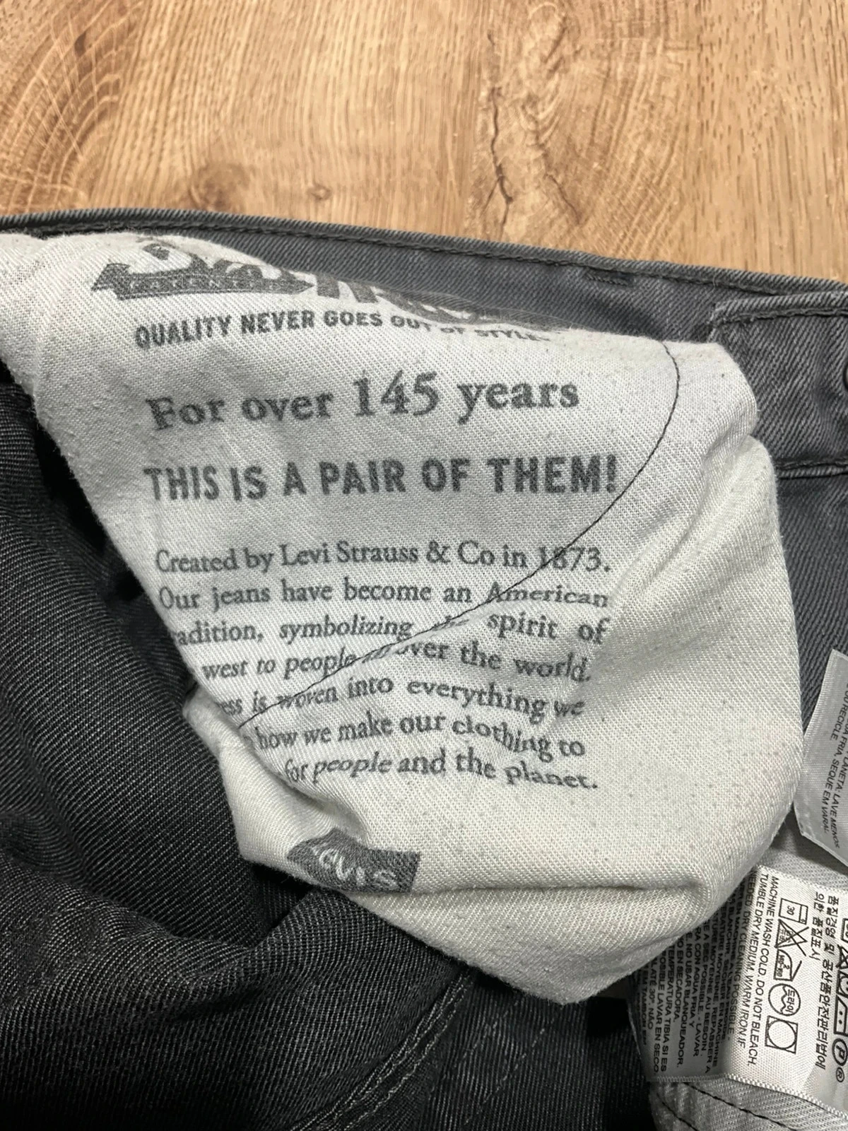 Jean Levi's 541 Coupe Athletic Taper W32 L34 Vintage GrisLvh 244 – photo 13